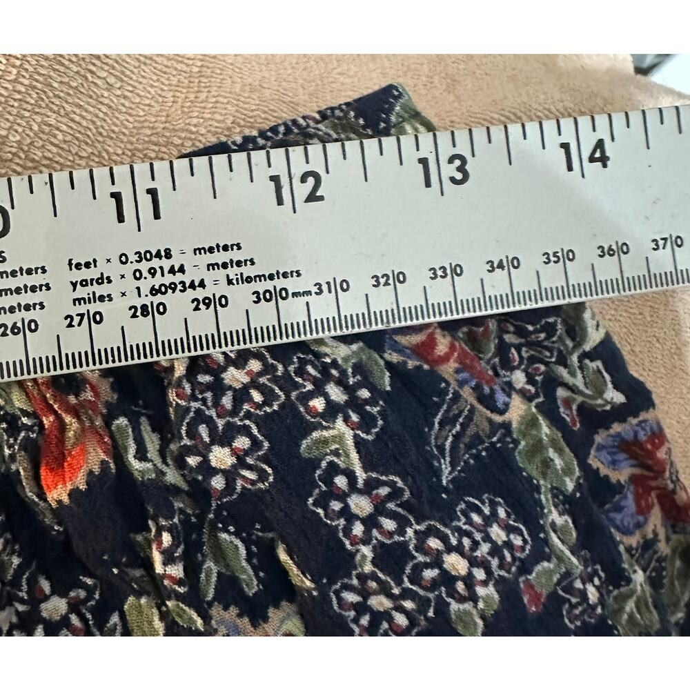 Orvis Maxi Drawstring Skirt Navy Blue Boho Festival Design Small - Picture 5 of 5